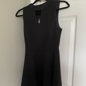 Black A-line Dress with Cutouts